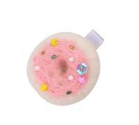 alloneslife Fermagli per capelli da donna, in tessuto non tessuto, a forma di ciambella, elegante fermaglio per capelli a forma di becco d'anatra, per donne, frangia laterale (rosa e bianco)