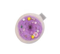 alloneslife Fermagli per capelli da donna, in tessuto non tessuto, a forma di ciambella, per bambini, elegante forcina per capelli a becco d'anatra, clip laterale per donne (modello viola)