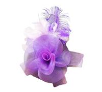 alloneslife Fermagli per capelli da donna, stile vintage anni '20, con fiore in rete nera, elegante accessorio per capelli per donne e ragazze (viola chiaro)