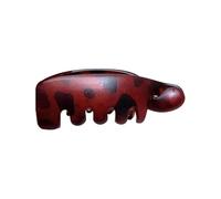 alloneslife Fermaglio per capelli a banana, colore opaco, elegante, per capelli sottili, con 4 colori a scelta (rosso caffè)