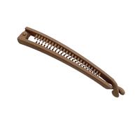 alloneslife Fermaglio per capelli a banana con finitura opaca, per donne e ragazze, forte tenuta, pinza per chignon, portatile, accessori per lo styling dei capelli (caffè basso)