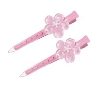 alloneslife Fermaglio per capelli a forma di fiore per ragazze, presa sicura, con petali realistici, comodo design in resina per una lunga durata (rosa)