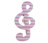 alloneslife Fermaglio per capelli a forma di nota musicale a forma di stella, elegante fermaglio per capelli in resina, accessorio alla moda per donne e ragazze, colore rosa