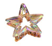 alloneslife Fermaglio per capelli con cristalli colorati e brillanti, a forma di stella, elegante, in acrilico, per donne (come mostrato)