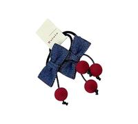 alloneslife Fermaglio per capelli con fiocco e ciliegie, per donne e ragazze, regolabile, antiscivolo, per abbigliamento casual, tutti gli abbinamenti (coppia di fiocchi)