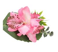 alloneslife Fermaglio per capelli grande a forma di fiore artificiale Cymbidium, decorazione per capelli (rosa rossa1)