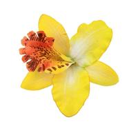 alloneslife Fermaglio per capelli in tessuto leggero, resistente, a forma di fiore, fatto a mano, accessori per capelli (giallo)