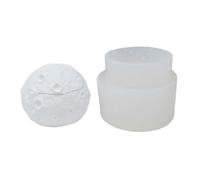 alloneslife La luna a forma di resina Jar stampi Holoder Cup stampi con coperchio per la fabbricazione Tealight Holder Jewelry Storage Jar