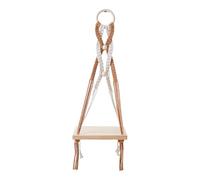 alloneslife Mensole d'attaccatura della parete del macramè fatto a mano scaffale decorativo di stoccaggio per i libri delle piante e dei vasi organizzazione domestica