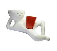 alloneslife Miniatura Lazy Character Sappy Resin Resina Pianta Decorativa per Home Desk e Office Garden Decor Pianta Vaso
