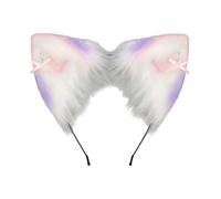 alloneslife Morbido accessorio per capelli a forma di micio uditivo, in morbido peluche, per donne, ragazze e bambini, per feste di tutti i giorni (cipria)