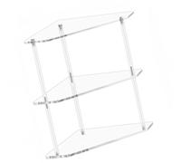 alloneslife Multiuso 3 Livelli Angolo Rack Acrilico Triangolo End Table Elegante Trucco Skincare Holder Per Bagni Cucine