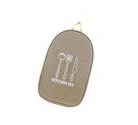 alloneslife Oxford impermeabile con scomparti multipli da cucina, resistente agli strappi, organizer per pentole con manico rinforzato resistente agli strappi custodia da campeggio, Cachi scuro