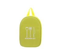 alloneslife Oxford impermeabile con scomparti multipli da cucina, resistente agli strappi, organizer per pentole con manico rinforzato resistente agli strappi custodia da campeggio, Verde, Taglia