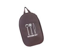 alloneslife Oxford impermeabile con scomparti multipli da cucina, resistente agli strappi, organizer per pentole con manico rinforzato resistente agli strappi custodia da campeggio, Caff, Taglia unica
