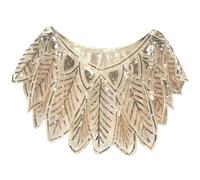 alloneslife Paillettes Flapper Scialli Wrap per 1920s Prom Festa di Nozze Sciarpa Bellezza Perline Paillettes per Abito da Sera, Oro, It is recommended to wear it for 70-160 catties.