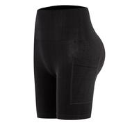 alloneslife Pantaloncini da corsa ad asciugatura rapida da donna, a vita alta, controllo della pancia, atletica, palestra, con tasca, per fitness, ciclismo, corsa, sollevamento bottino, pilates, con