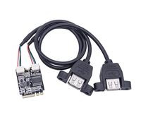 alloneslife Piccoli convertitori USB da Wifi A+E a doppio convertitore di cavi USB2.0 Ampia compatibilità per accessori per computer PCIe all'adattatore