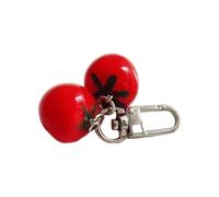 alloneslife Portachiavi alla moda con due pomodori pendenti, decorazioni da appendere, per borsa, zaino, borsa