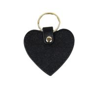 alloneslife Portachiavi in pelle a forma di cuore, elegante portachiavi a forma di cuore, accessorio per chiave in pelle PU, facile da trasportare, per donne e ragazze, Nero , as the picture shows
