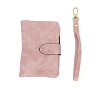 alloneslife Portafoglio corto da donna con stampa floreale in pelle PU tripla piega portafoglio porta carte di credito borsa per mamma, compleanno, Natale, rosa, 13.5*9.5*3.5cm