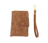 alloneslife Portafoglio corto da donna con stampa floreale in pelle PU tripla piega portafoglio porta carte di credito borsa per mamma, compleanno, Natale, Caff, 13.5*9.5*3.5cm