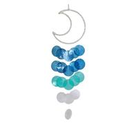 alloneslife Scacciapensieri fatti a mano con conchiglie con design costiero, perfetto per giardino, cortile, portico, ramo d'albero, balcone, appeso vento per patii