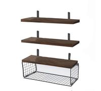 alloneslife Scaffali di stoccaggio del bagno di legno di risparmio di spazio sopra la toilette disegni robusti mensola galleggiante decorazione domestica piccola soluzione di stoccaggio