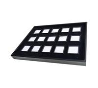 alloneslife Set di 15 scatole da esposizione leggere e robuste con coperchi trasparenti per una facile organizzazione dei gioielli, scatola organizer per gioielli in PVC PU, Misura unica, come