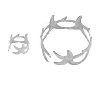 alloneslife Set di anelli e stelle marine cave, alla moda, eleganti, regolabili, perfetti per occasioni quotidiane e sociali, set vintage, Misura unica, come descritto, come descritto