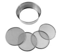 alloneslife Set di setacci da giardino in acciaio inossidabile con setaccio da 20,3 cm di diametro, 4 misure di rete per una filtrazione efficiente del suolo