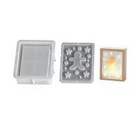 alloneslife Set di stampi per biscotti in silicone di alta qualità con fiocco di neve, renna, motivo angelico, design facile da pulire, decorazioni natalizie per la casa