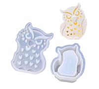 alloneslife Stampo versatile per paralume a forma di gufo, per lampade a forma di gufo, per lavori artigianali in resina, intonaco, cemento, con motivi cavi (L, sopracciglia)