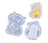 alloneslife Stampo versatile per paralume a forma di gufo, per lampade a forma di gufo, per resina, intonaco, cemento, con design cavo (L, occhi di stella)