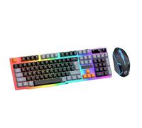 alloneslife Tastiera da gioco con cavo e tastiera meccanica retroilluminata a LED combinata 1600DPI Tastiera Accessori per PC