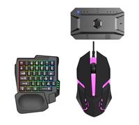 alloneslife Tastiera retroilluminata ad alta precisione e combinazione di gioco mobile Funzione macro personalizzabile Tastiera meccanica regolabile 800-3200 DPI