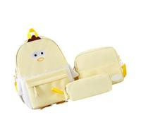 alloneslife Zaini Per Ragazza 3PCS Bambini Teen Scuola Zaino Con Borsa A Tracolla Matita Sacchetti Set Bella Bookbags Viaggio Scuola Zaini Per Ragazza, Giallo Tre Pezzi S, One Size