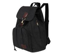 alloneslife Zaino ad alta capacità, elegante zaino in tela per donne, zaino da viaggio alla moda per la scuola con spazioso spazio, Nero , 34*30*15cm