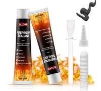 Allony 120ml Colla Alte Temperature, Sigillante Alte Temperature, Silicone Nero Alte Temperature per Auto, Caminetti, Stufe, Forni, Elettrodomestici, ecc