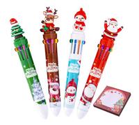 Allony Biro Natalizie, Penne Natalizie per Adulti, Penne Natalizie, Penna Natalizia 4 Pezzi, Note Adesive 50 Pezzi, Adatto per Natale e per l'Uso Quotidiano, è Anche Il Miglior Regalo per Gli Altri