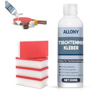 ALLONY Colla per Tennis da Tavolo, Colla per Racchetta da Ping Pong, Con Pennello Spugna, Formazione Rapida Della Pellicola e Facile da Usare -100ml