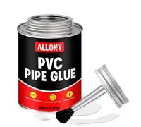 ALLONY Colla PVC, 170g Colla per Plastica, Super Colla, Colla per Tubi in PVC, Tubi in PVC Rigido, Forte Legame, Colla Istantanea per Polyvalente pour Assemblage de Canalisations en PVC