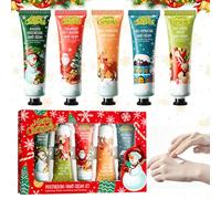 Allony Crema Mani Natale, 5 * 30g Crema Mani Regalo Natale, Set Crema Mani Natalizia, Crema Mani Secche E Screpolate Set Regalo, Idrata e Idrata le Mani Secche, Ottimo Regalo per Natale, Compleanni