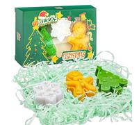 Allony Lnsieme del Regalo di Natale Saponette Profumate, Natale Sapone Naturale, Sapone Corpo Solido 3 Forme (Babbo Natale + Omino di pan di Zenzero + Fiocco di Neve) come Regalo di Natale