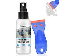 Allony Rimuovi Colla Adesivi, Rimuovi Colla, Spray Rimuovi Etichette, Rimuove in Modo Rapido e Adesivi, Etichette Adesive di Carta, Pellicole e Qualsiasi Residuo di colla Adesiva -120ml con Raschietto