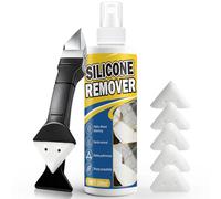 ALLONY Rimuovi Silicone, Rimuovi Colla, Sciogli Silicone, Sciogli Silicone Indurito, Raschietto Multifunzionale, Residui Adatti per Bagni, Cucine, Porte e Finestre, 200ML