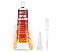 ALLONY Silicone Alte Temperature, Silicone Nero, Cemento Refrattario, Colla Alte Temperature, 1000 Gradi, Adatto per la Sigillatura ad Alta Temperatura di Vari Tipi di Caminetti e Stufe, 100ML