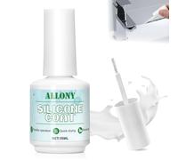 Allony Silicone Bianco Verniciabile, Silicone per Doccia, silicone Bianco Sigillante Copre Il Colore Vicino al Lavandino para Cocina y Baño, Impermeabile, si Asciuga Rapidamente