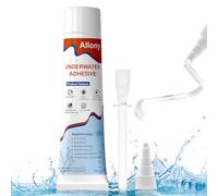 Allony Silicone per Acquario, Silicone Trasparente, Silicone Sigillante Sigillante Perdite Acqua per Piscine, Cucine, Bagni, Serbatoi D'acqua Colla per Vetro può Essere Incollato Sott'acqua -120ml