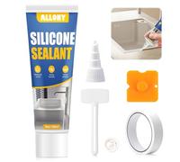 ALLONY Silicone per Doccia, 150ML Silicone Trasparente, silicone Sigillante Impermeabile, Silicones Alimentare per Bagno, Doccia, Cucina, Bicchiere, Interni Ed Esterni, Fughe Piastrelle
